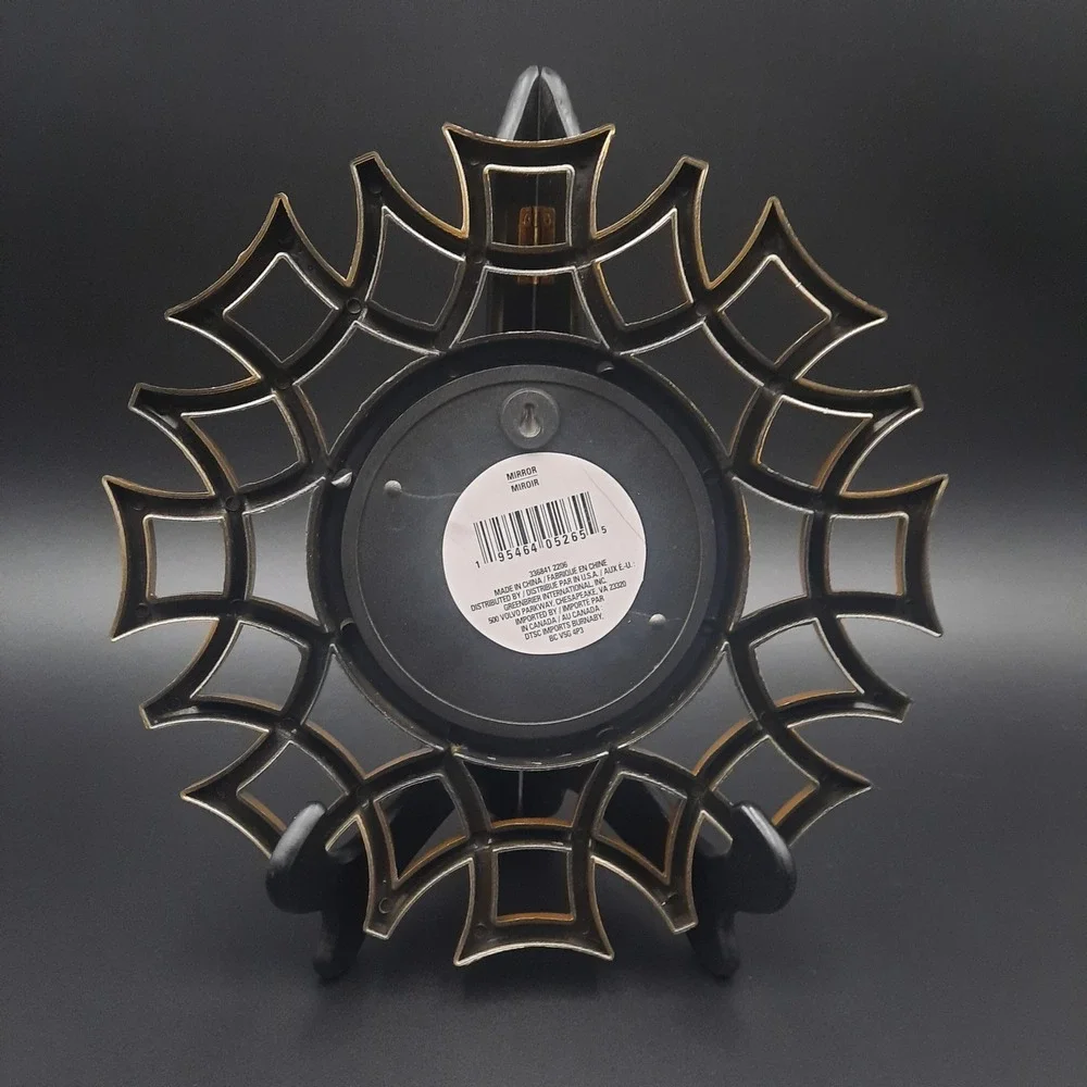 Gold Sunburst Mirror Round‎ Decorative Wall Accent Art 10 Inch Diameter